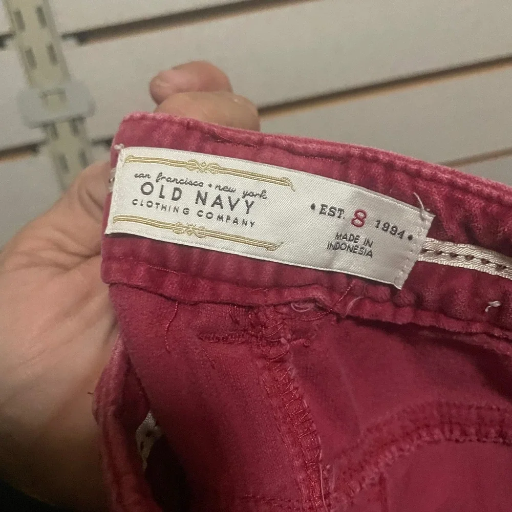 Old Navy Girls Red Corduroy Bootcut Pants Size 8‎